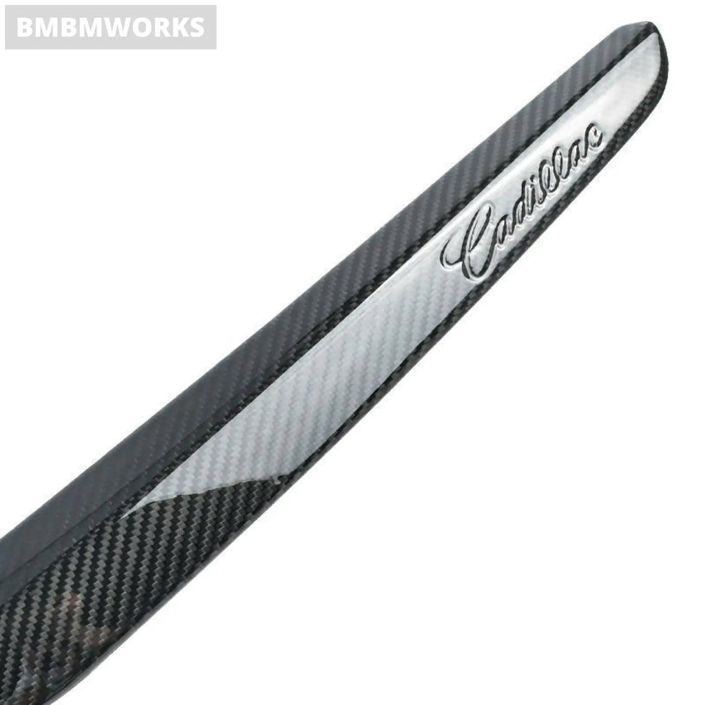 Real Carbon Fiber Trunk Trim Cover Cadillac Ats Atsl Atsv