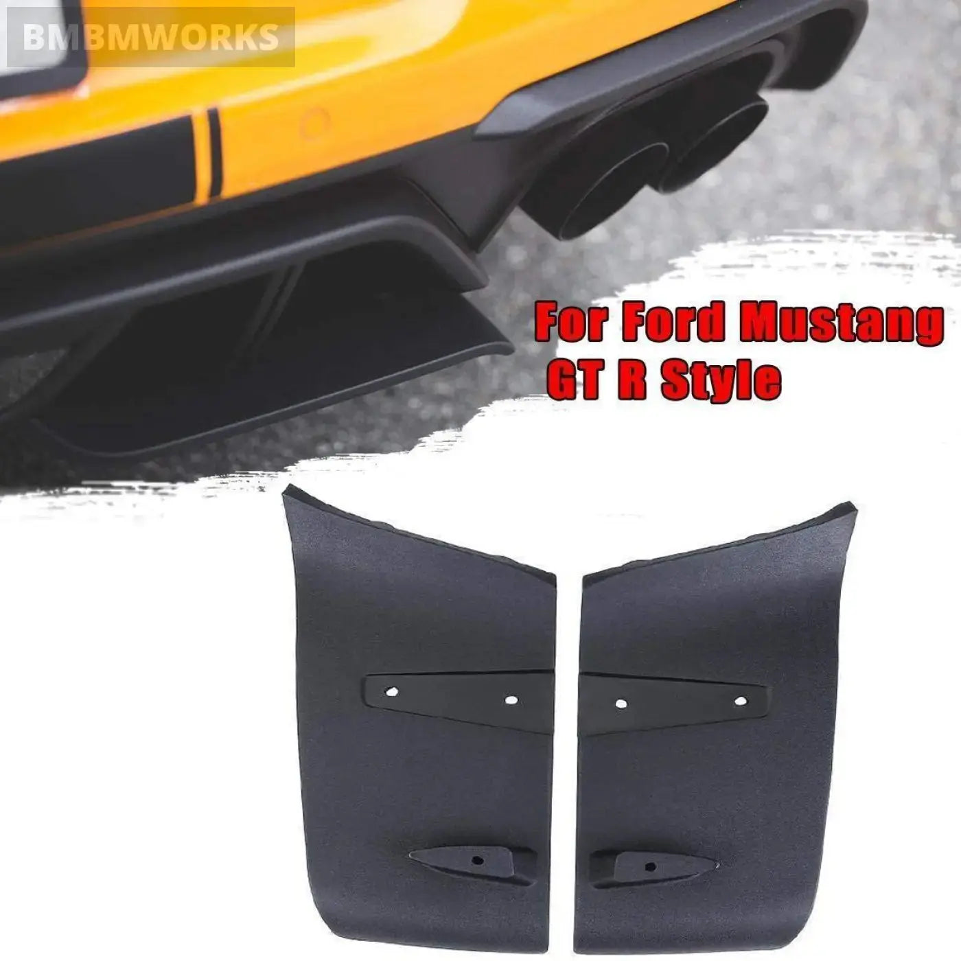 Rear Bumper Lip Air Diffuser Valance Aero Foil Kit Ford Mustang Gt 2018-2023