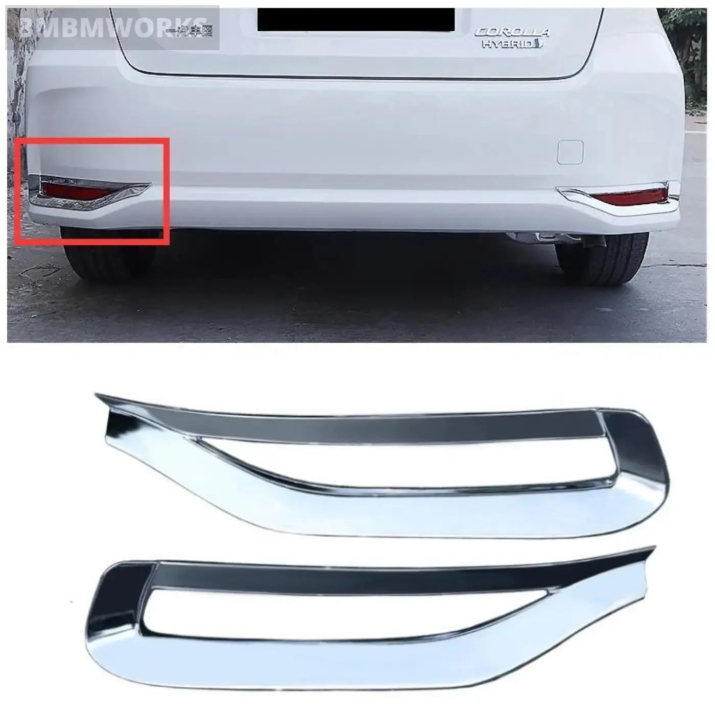 Rear Fog Lights Lamps Eyelid Eyebrow Toyota Corolla E210 2019-2022 Seden