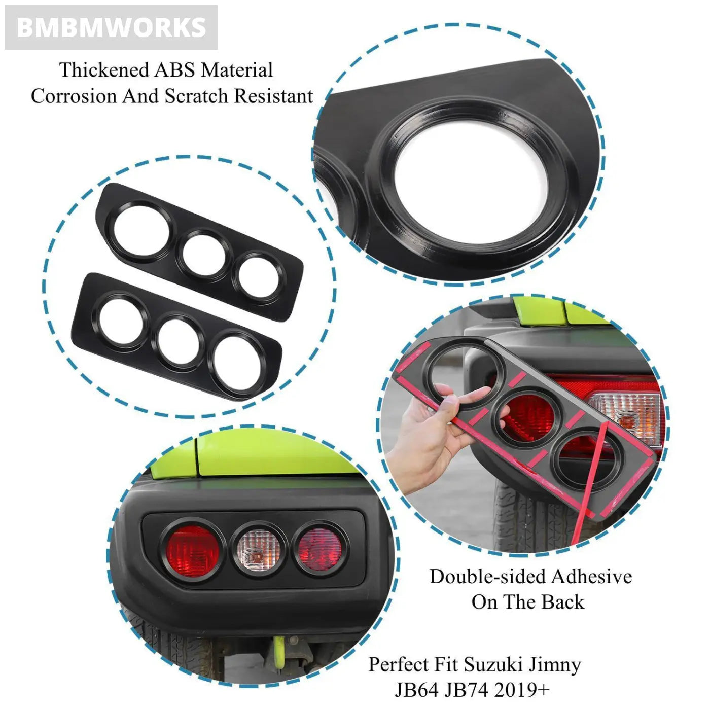 Rear Tail Light Lamp Protection Cover Stone Guard Suzuki Jimny Jb64 Jb74 2018-