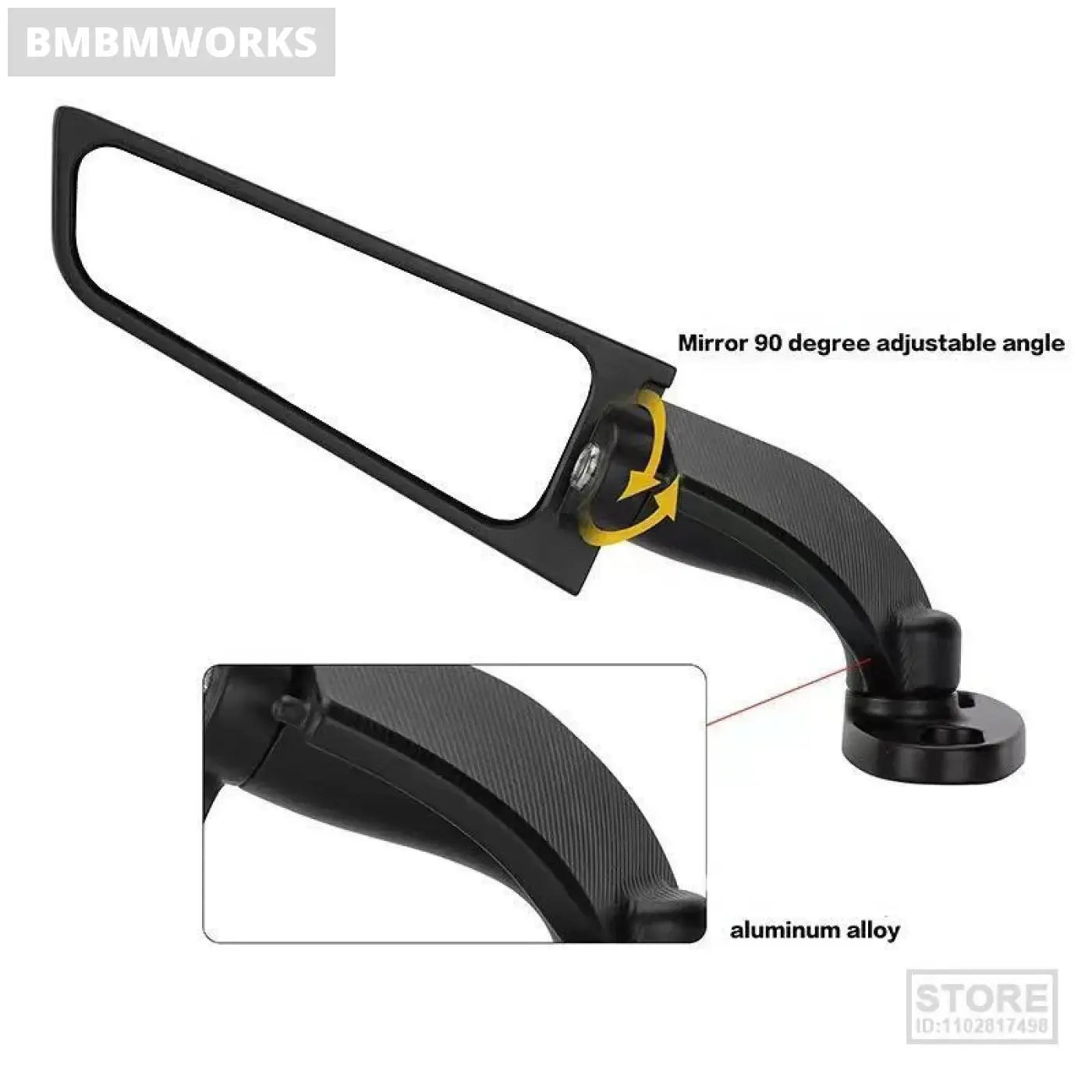 Rearview Mirrors Wind Wing Adjustable Kawasaki Ninja 250 300 400 650 H2 H4