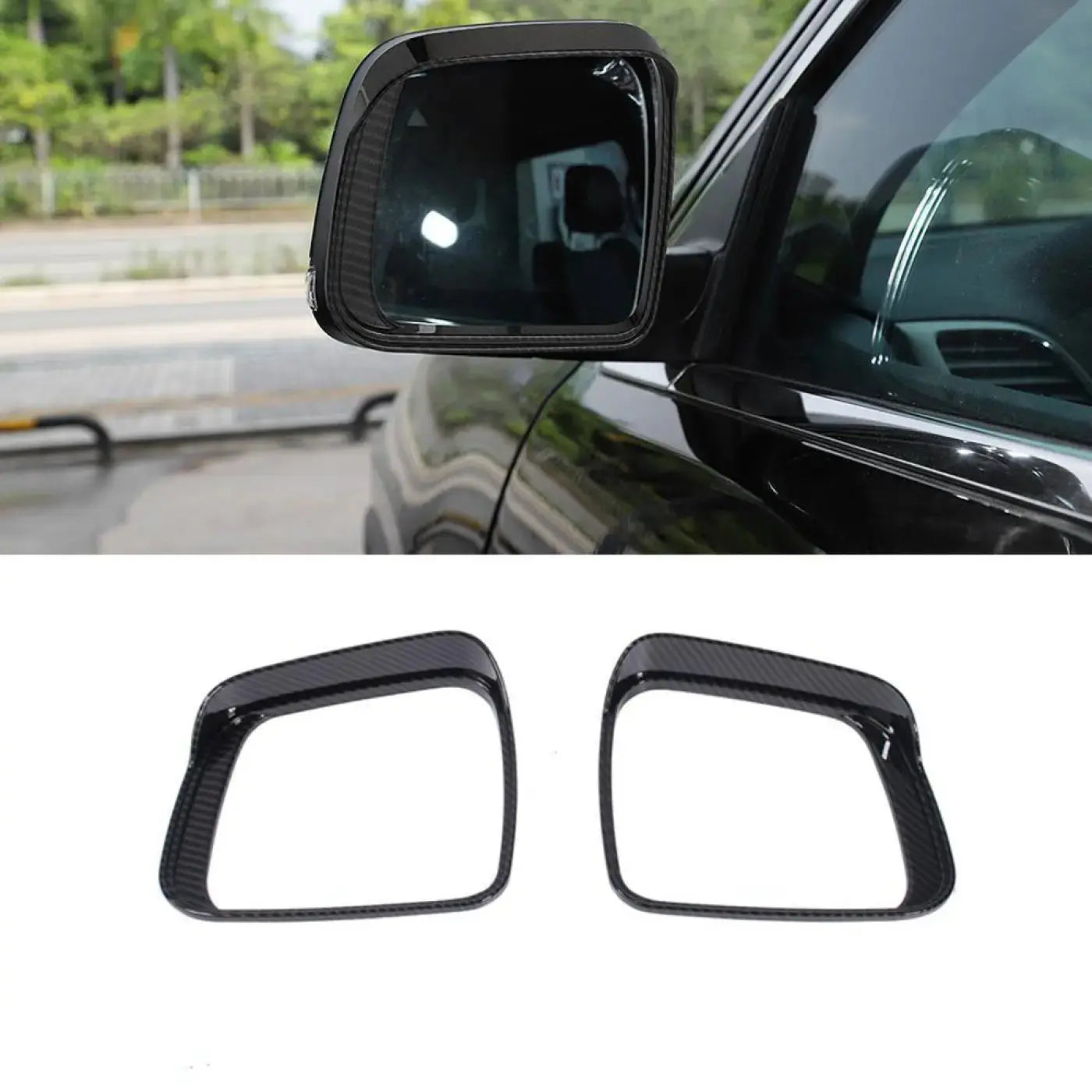 Reversing Mirror Rain Eyebrow Frame Cover Jeep Grand Cherokee 2011-2020