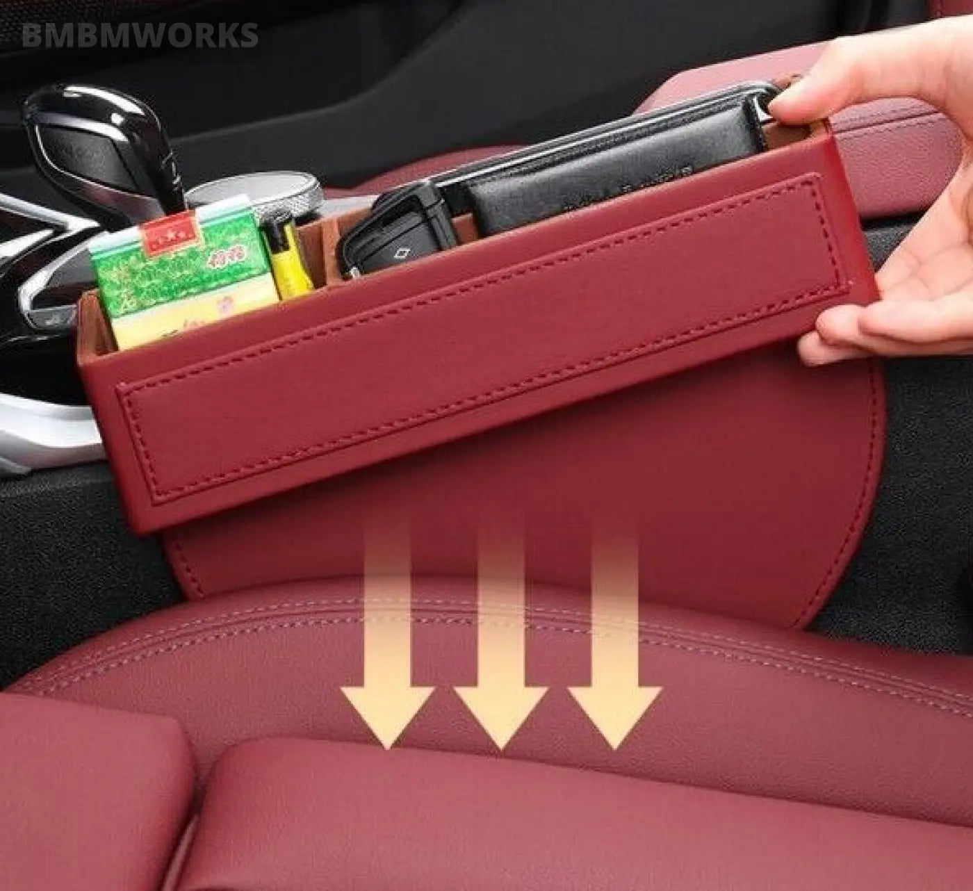 Seat Gap Storage Box Leather Organizing Bag Porsche Macan Cayenne Panamera 911