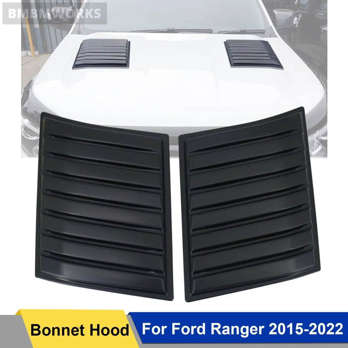 Side Air Vent Bonnet Hood Cover Trim Ford Ranger T7 T8 2015-2022 Raptor Wildtrak