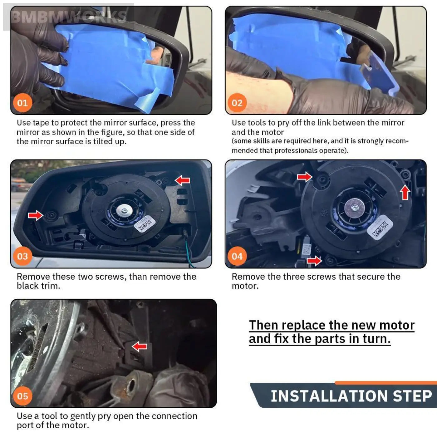 Side View Power Mirror Control Motor Ford F150 Explorer Mustang Lincoln Mercury