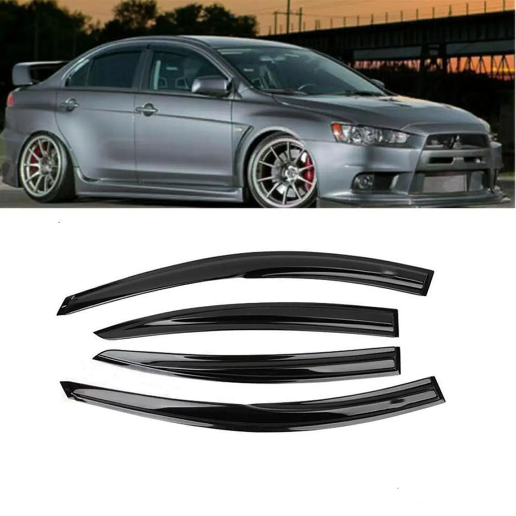 Side Window Vent Visor Sun Rain Deflector Guard Mitsubishi Lancer Ex 2008-2017