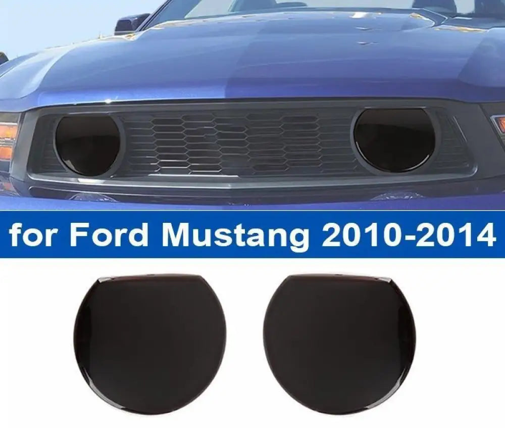 Smoky Black Front Racing Grills Light Lamp Cover Ford Mustang 2010-2014