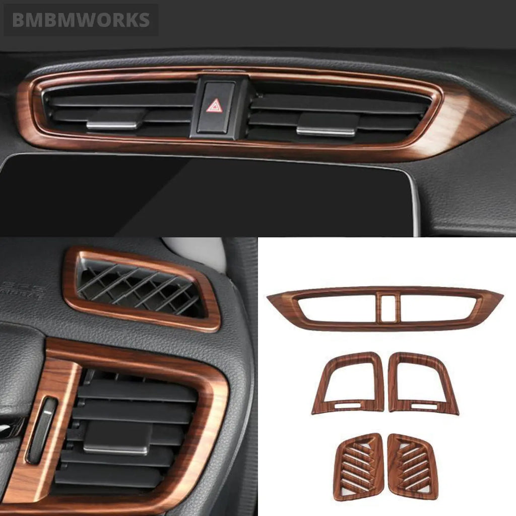 Speaker Frame Sticker Peach Wood Grain Interior Audio Panel Honda Crv 2017-2021