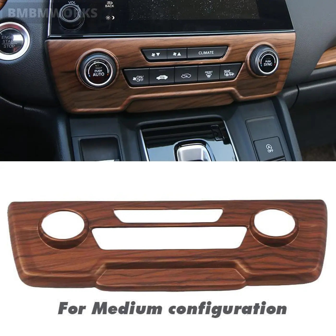 Speaker Frame Sticker Peach Wood Grain Interior Audio Panel Honda Crv 2017-2021