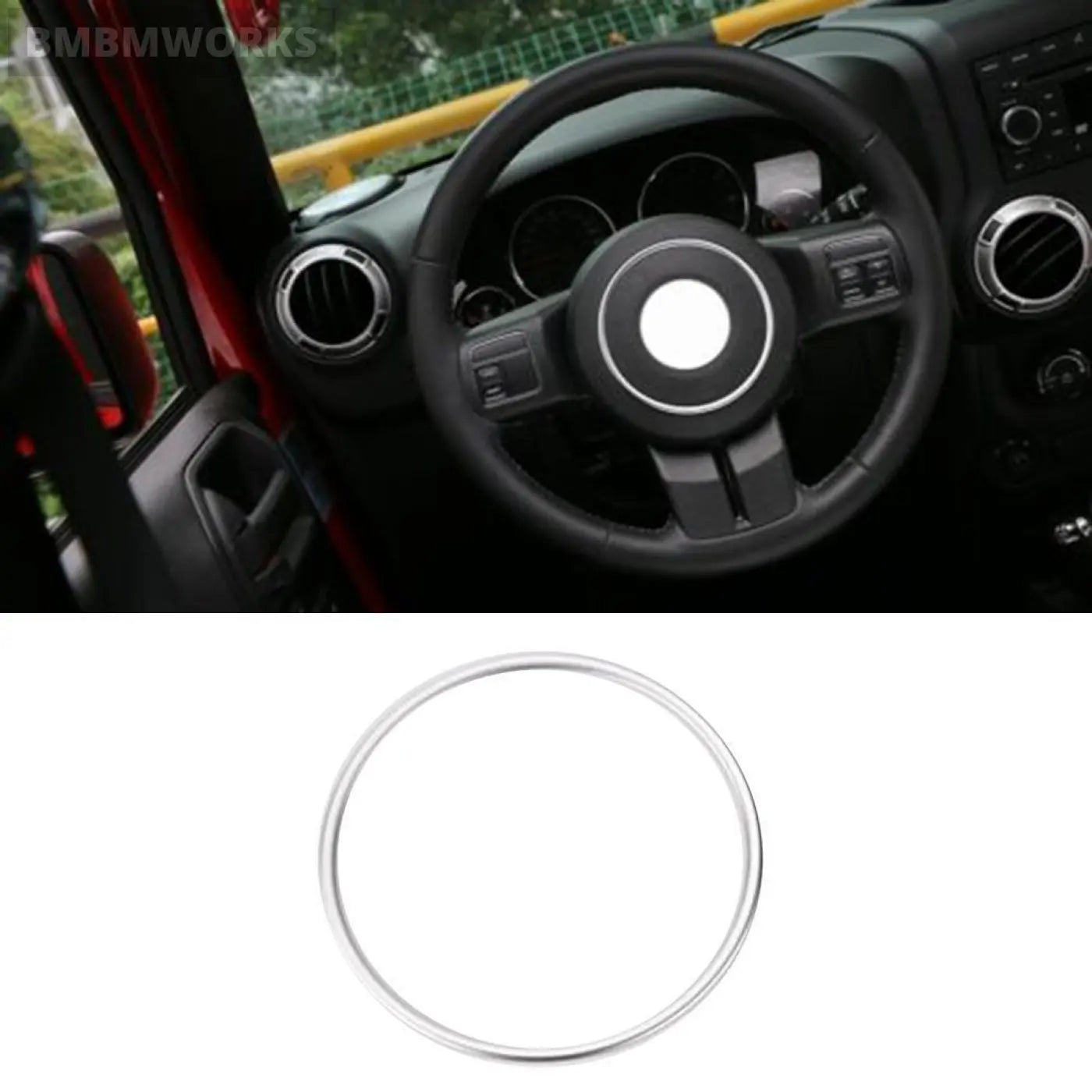 Steering Wheel Center Trim Ring Jeep Compass Patriot Grand Cherokee Wrangler