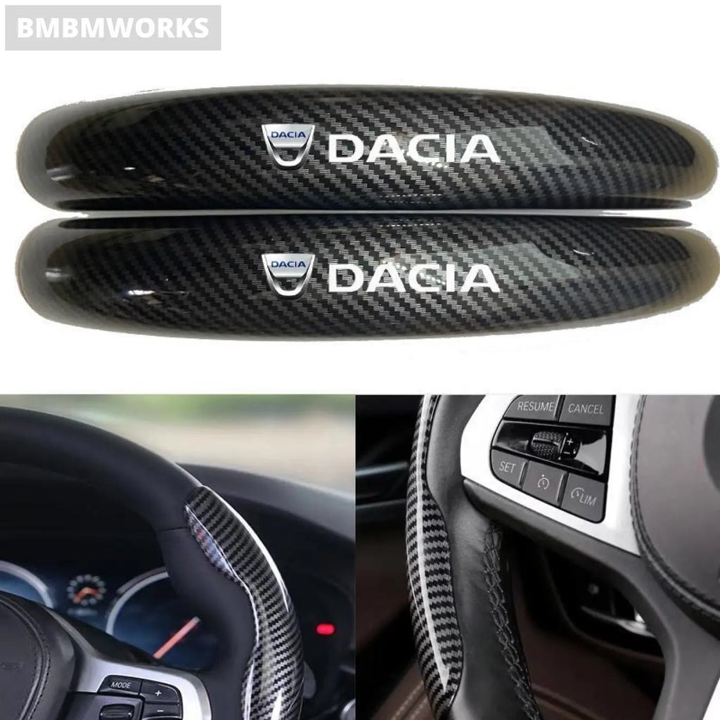 Steering Wheel Cover Black Fiber Non-Slip Dacia Sandero Stepway Logan Dokker