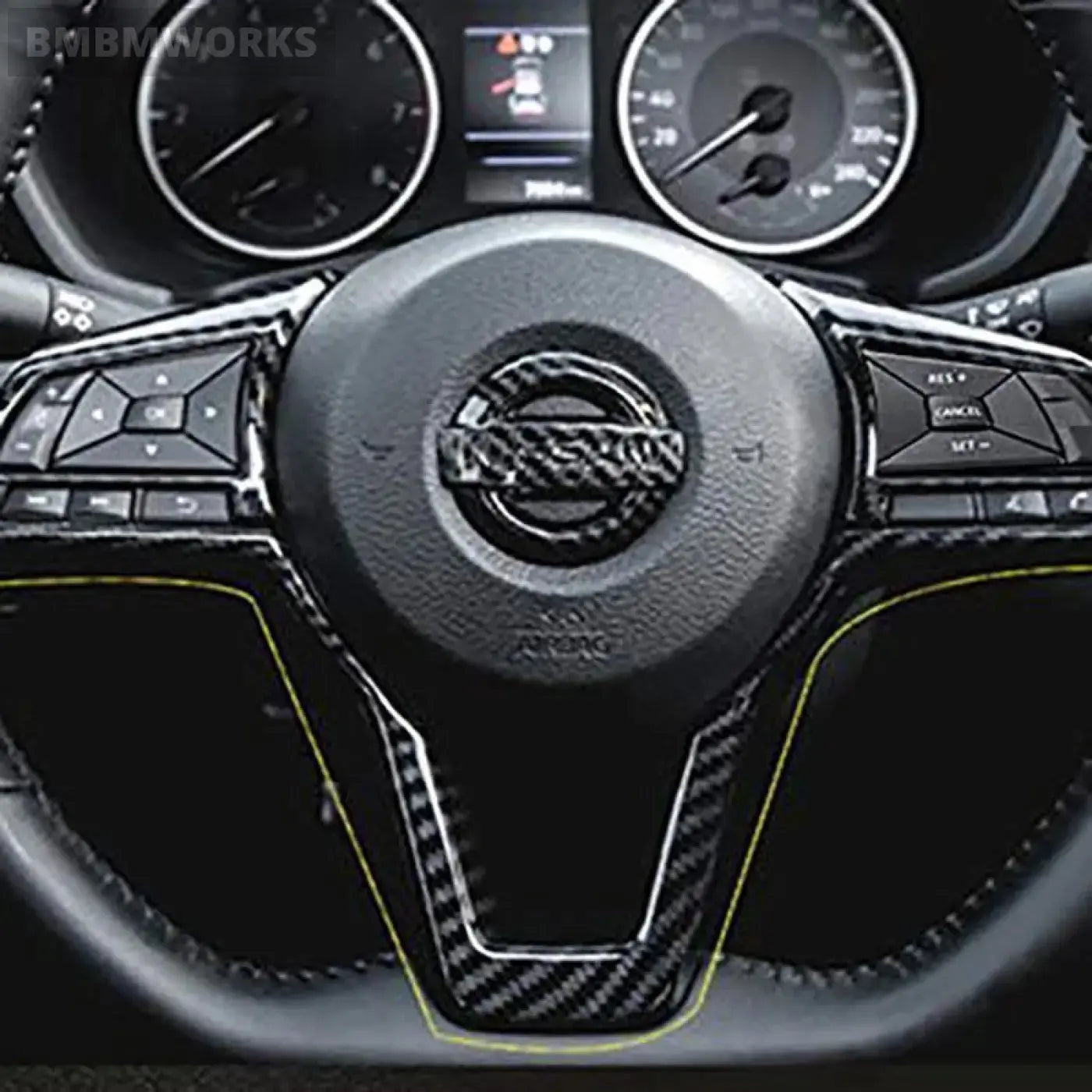 Steering Wheel Decoration Cover Frame Trim For Rogue Altima Sentra Kicks Leaf
