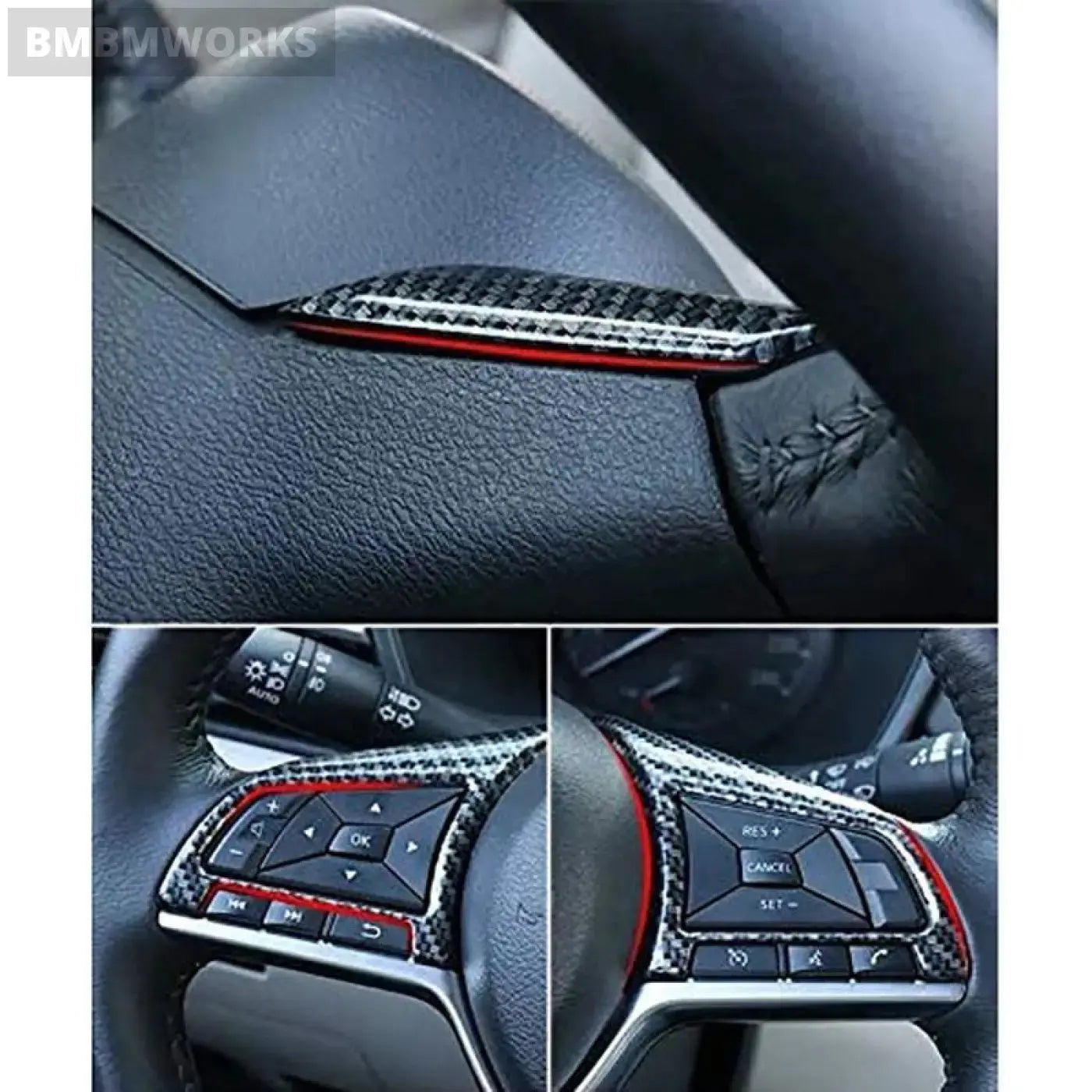 Steering Wheel Decoration Cover Frame Trim For Rogue Altima Sentra Kicks Leaf