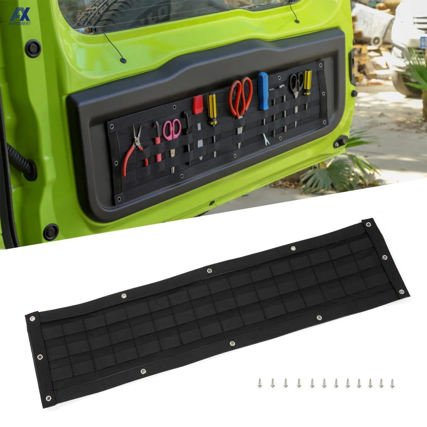 Suzuki Jimny Rear Door Storage Net Cargo Organizer Trunk Tool Holder Accessories