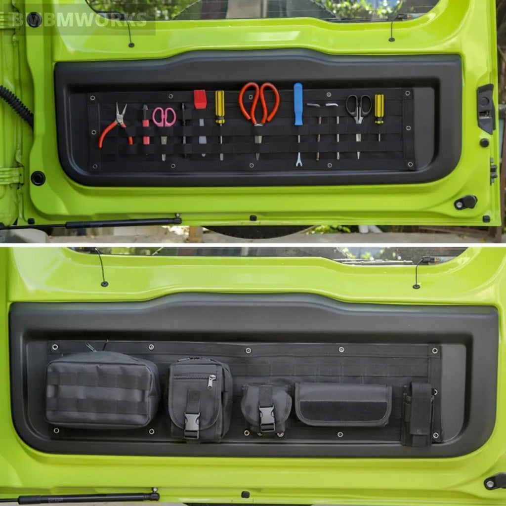 Suzuki Jimny Rear Door Storage Net Cargo Organizer Trunk Tool Holder Accessories