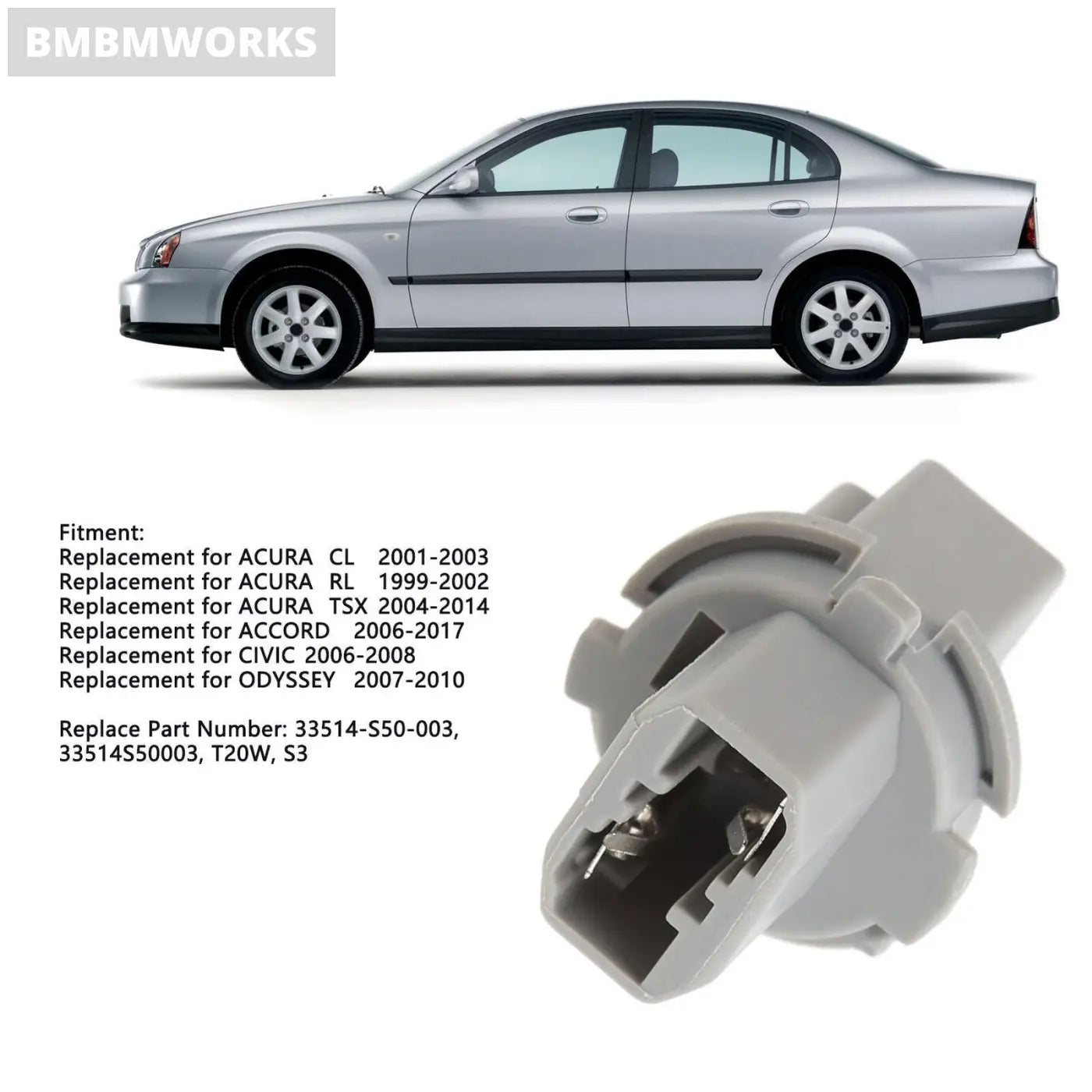 Taillight Bulb Socket Holder Acura Cl Rl Tsx 33514S50003