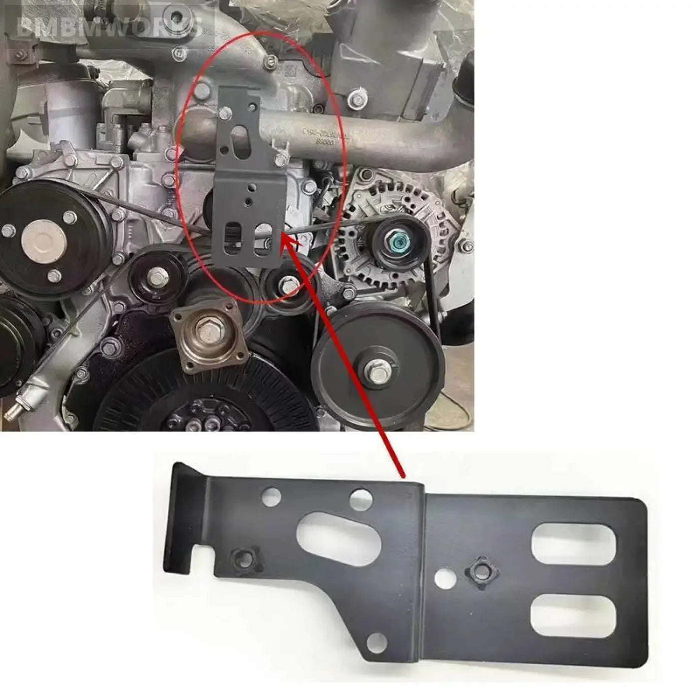 Tensioner Belt Protection Bracket Man Engine Cnhtc Sinotruk Howo T7Tx Sitrak C7G