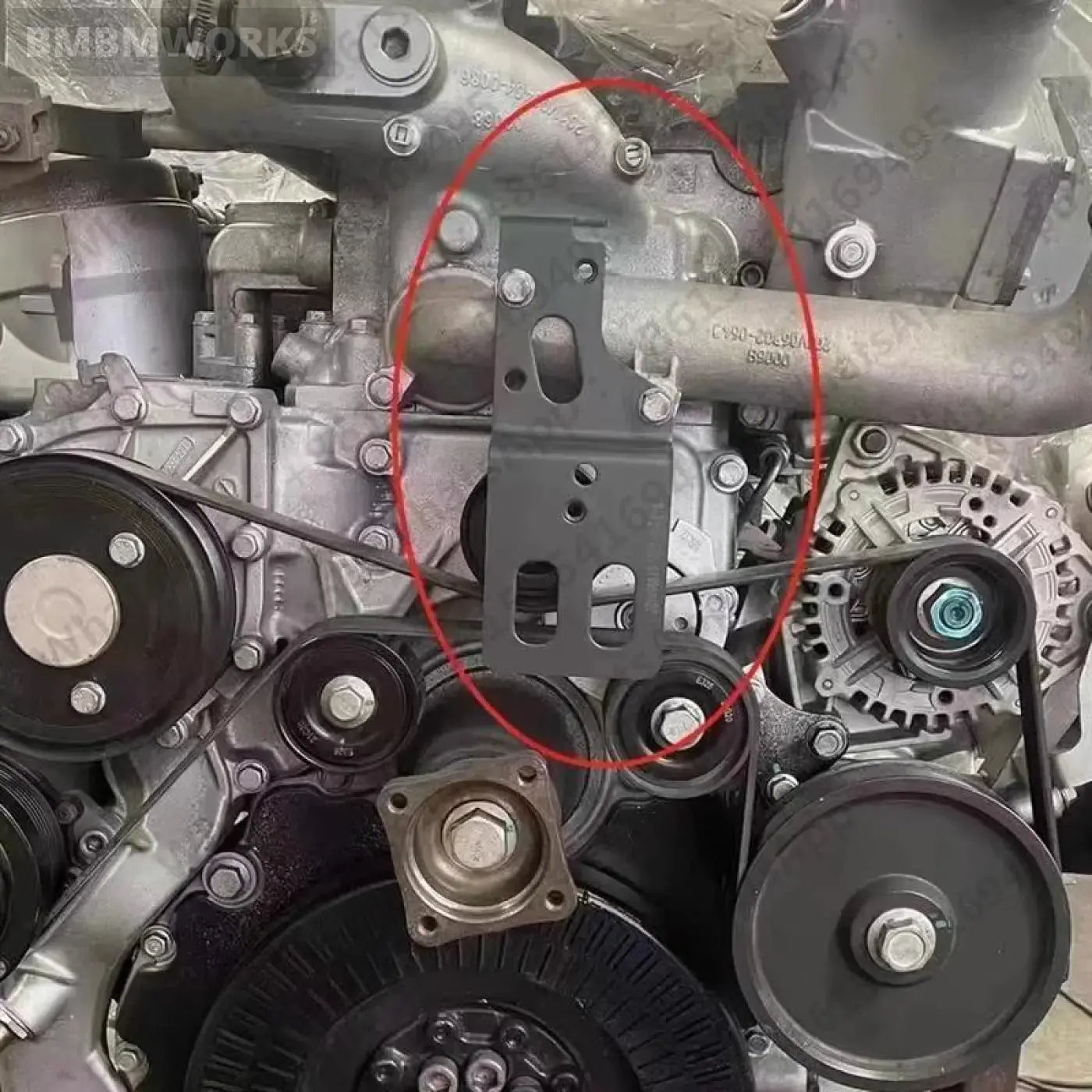Tensioner Belt Protection Bracket Man Engine Cnhtc Sinotruk Howo T7Tx Sitrak C7G
