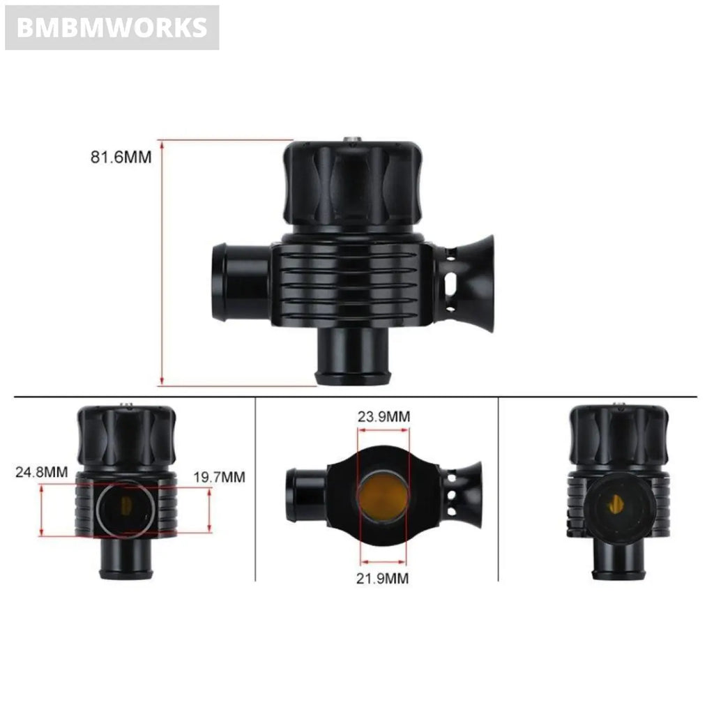 Turbo Diverter Dump Blow Off Valve Dual Port W/ Horn Scion Vw Mk4 Golf Polo Gti