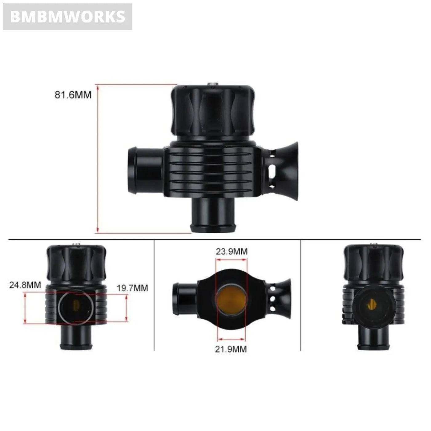 Turbo Diverter Dump Blow Off Valve Dual Port W/ Horn Scion Vw Mk4 Golf Polo Gti