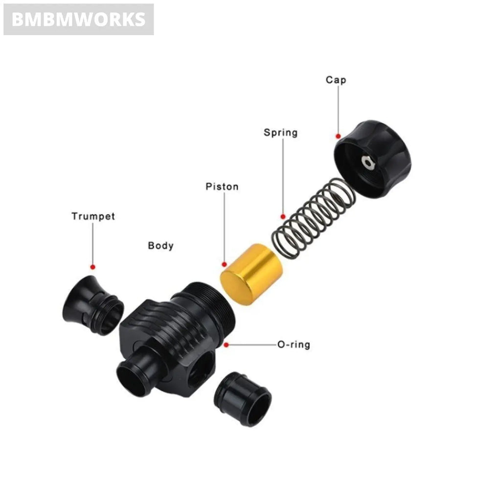 Turbo Diverter Dump Blow Off Valve Dual Port W/ Horn Scion Vw Mk4 Golf Polo Gti