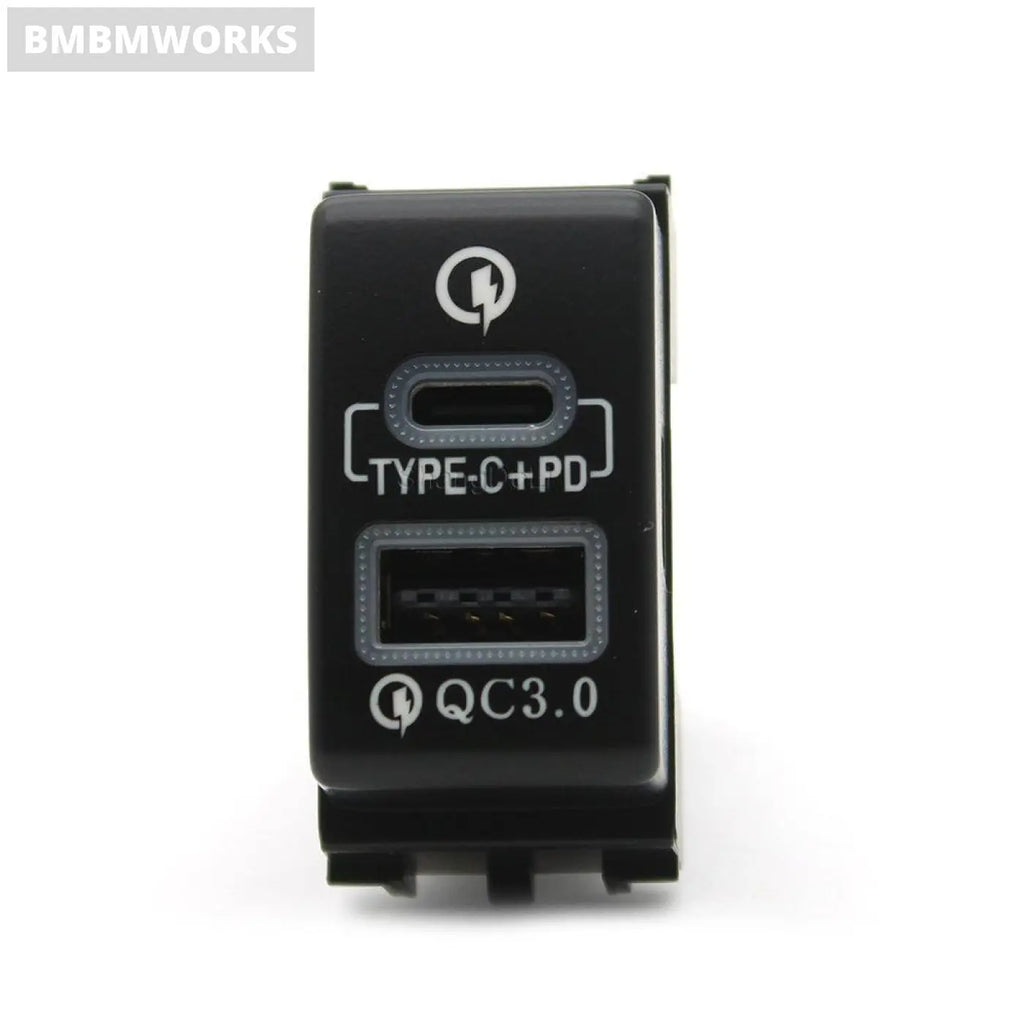 Type C+Usb Charger Socket For Nissan Patrol Y62 X-Trail Sunny Sylphy Teana