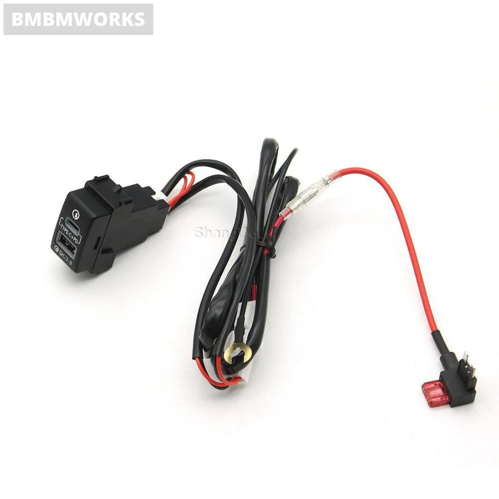 Type C+Usb Charger Socket For Nissan Patrol Y62 X-Trail Sunny Sylphy Teana