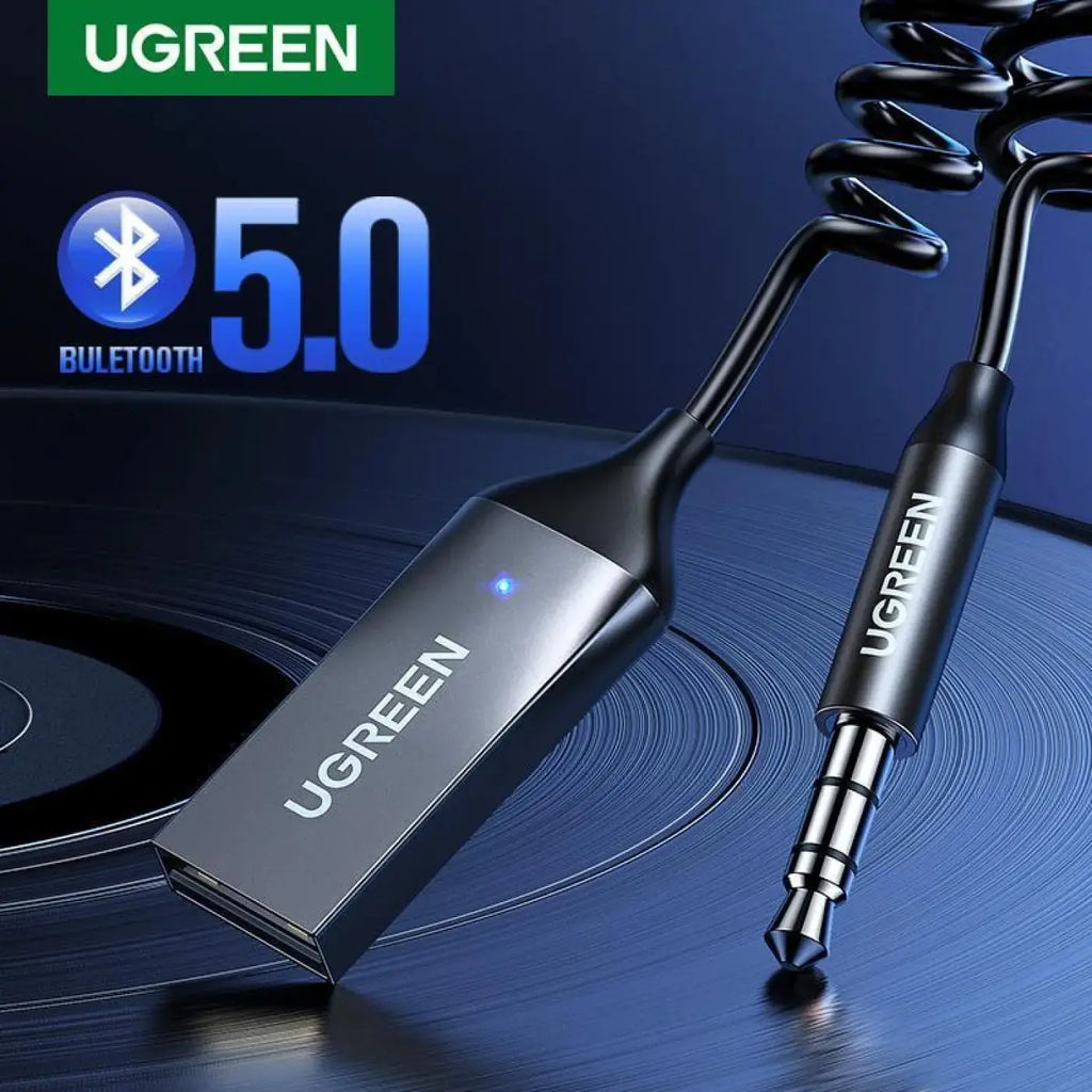 Ugreen Bluetooth Aux Adapter Wireless Car Receiver Usb To 3.5Mm Jack