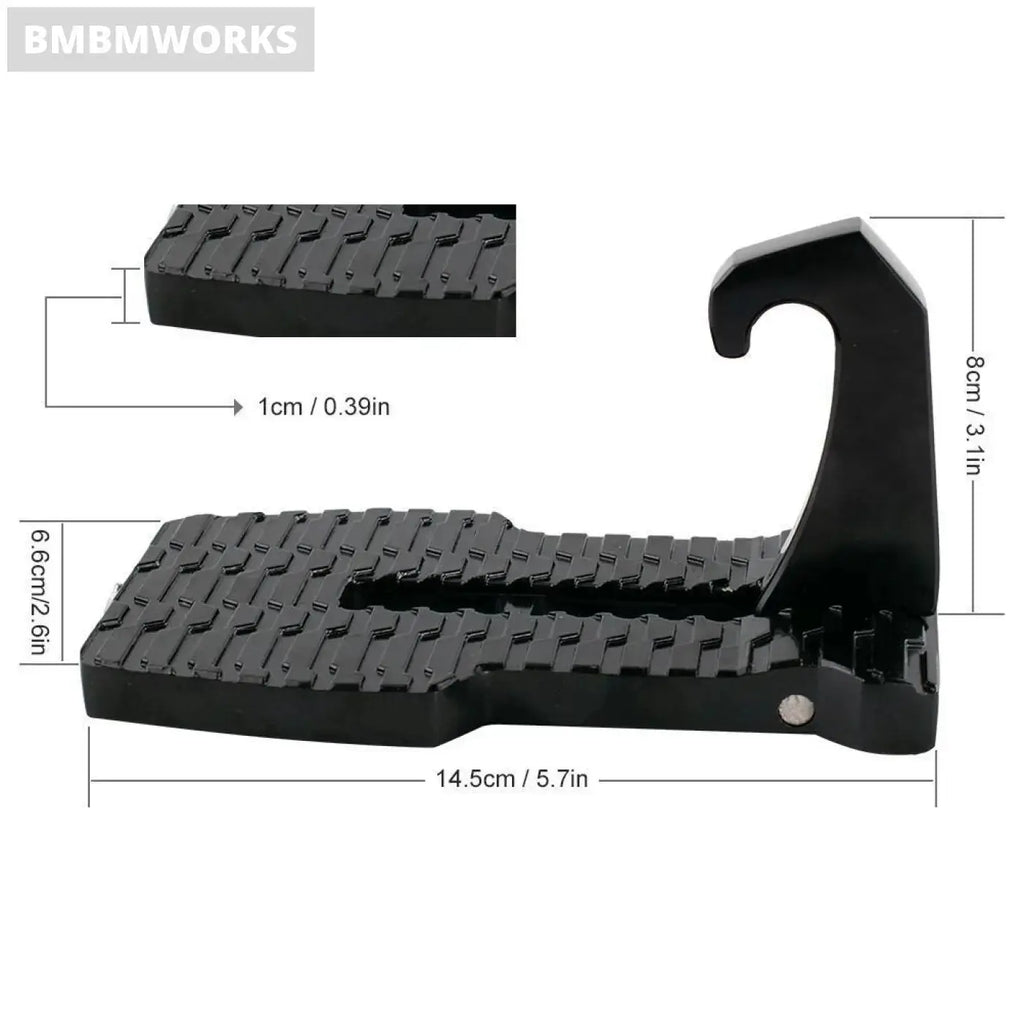 Universal Auxiliary Pedal Roof Top Rack Access Trunk Suv Jeep Ladder Aluminum