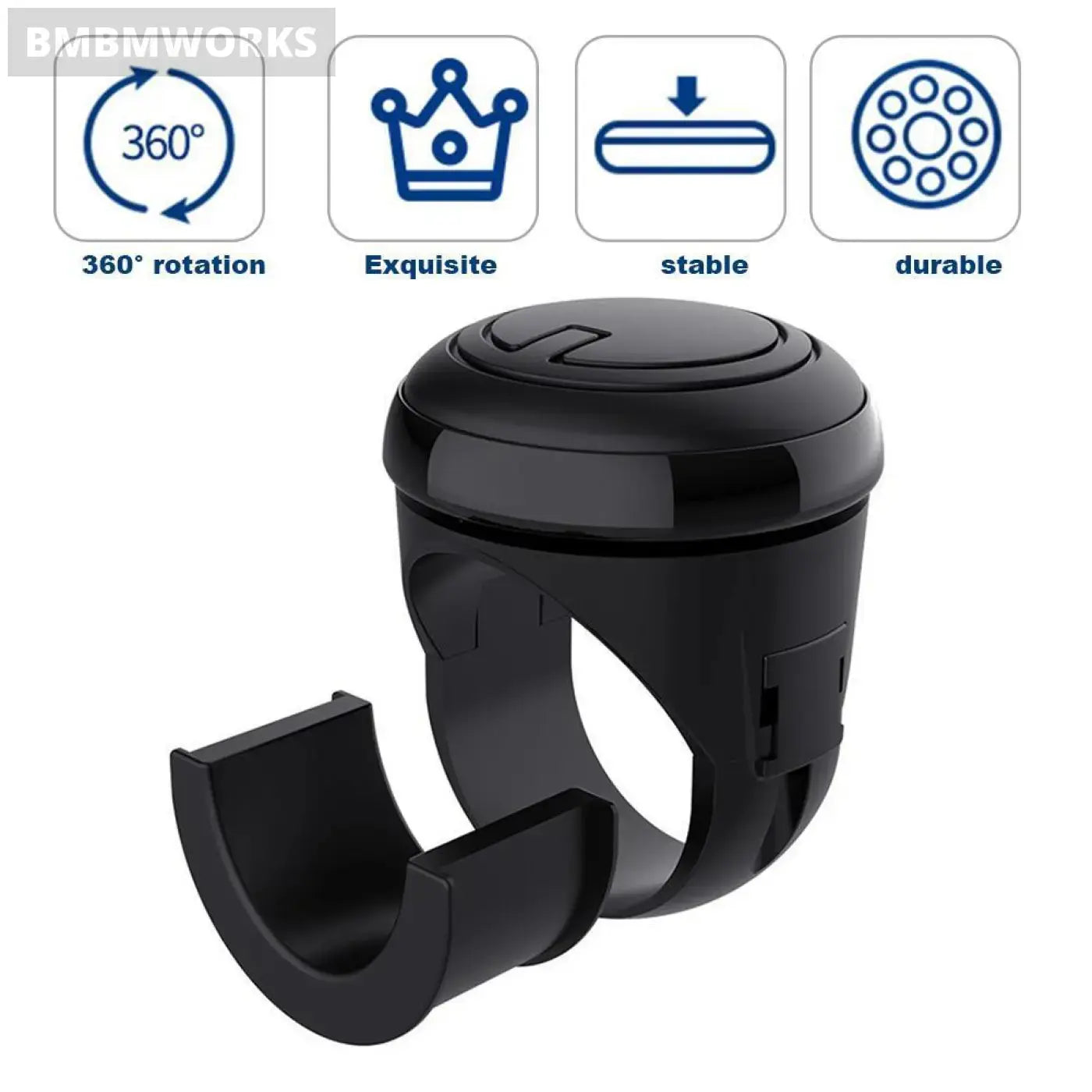 Universal Turning Steering Wheel Spinner Knob 360 Rotation Power Handle Booster