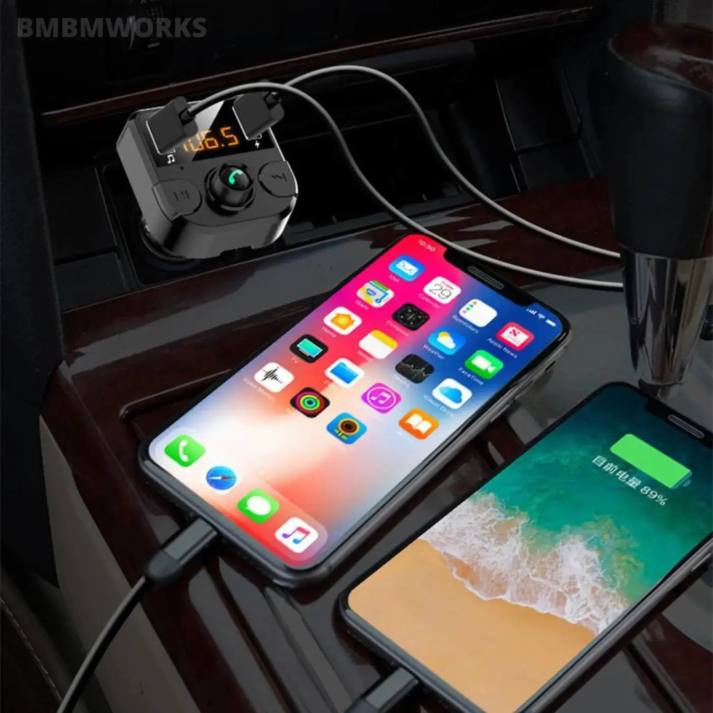 Usb Kit Charger Bluetooth 5.0 Fm Transmitter Cooper R50 R52 R53 R55 R56 R57 R60