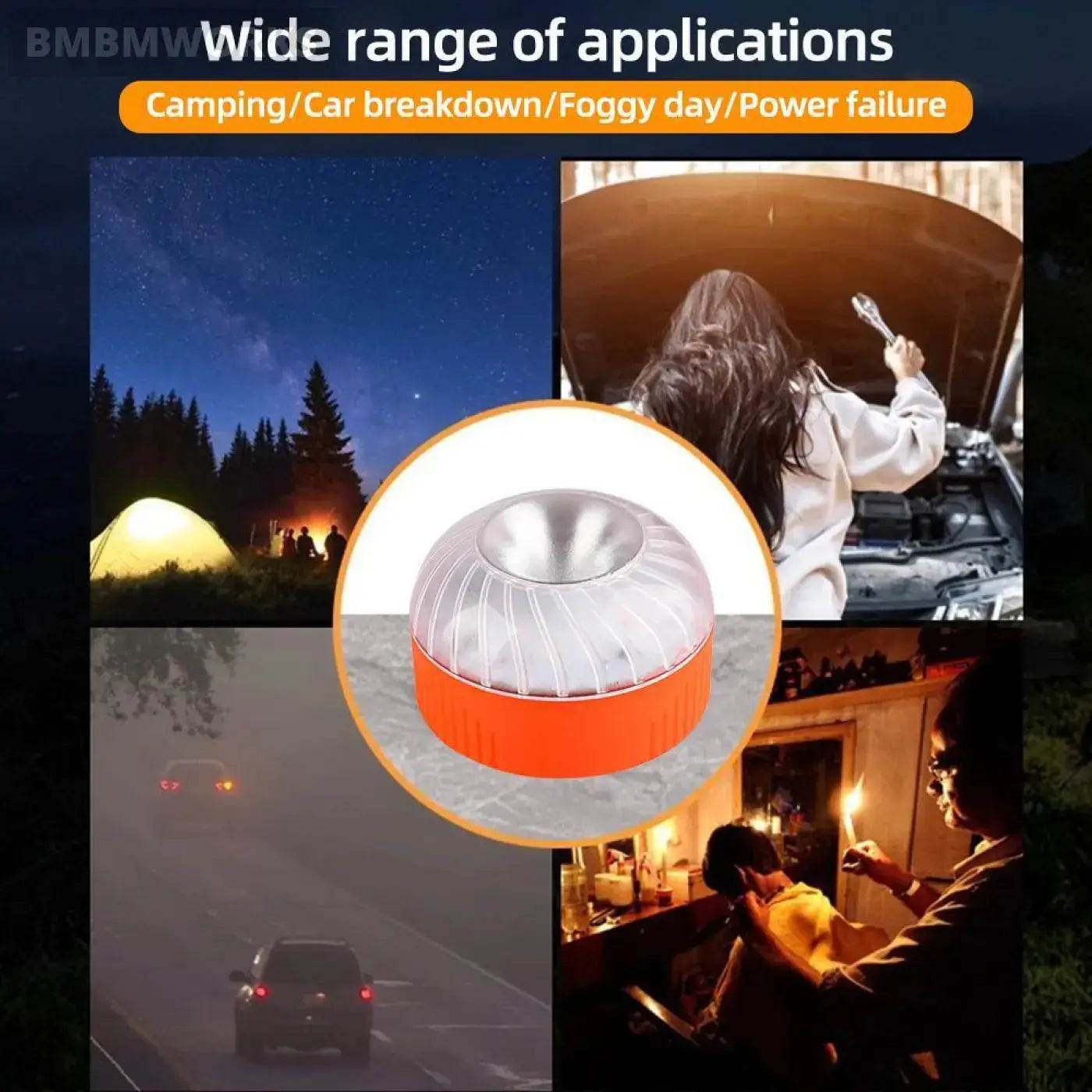 V16 Led Emergency Beacon Light Rechargeable Magnetic Induction Strobe