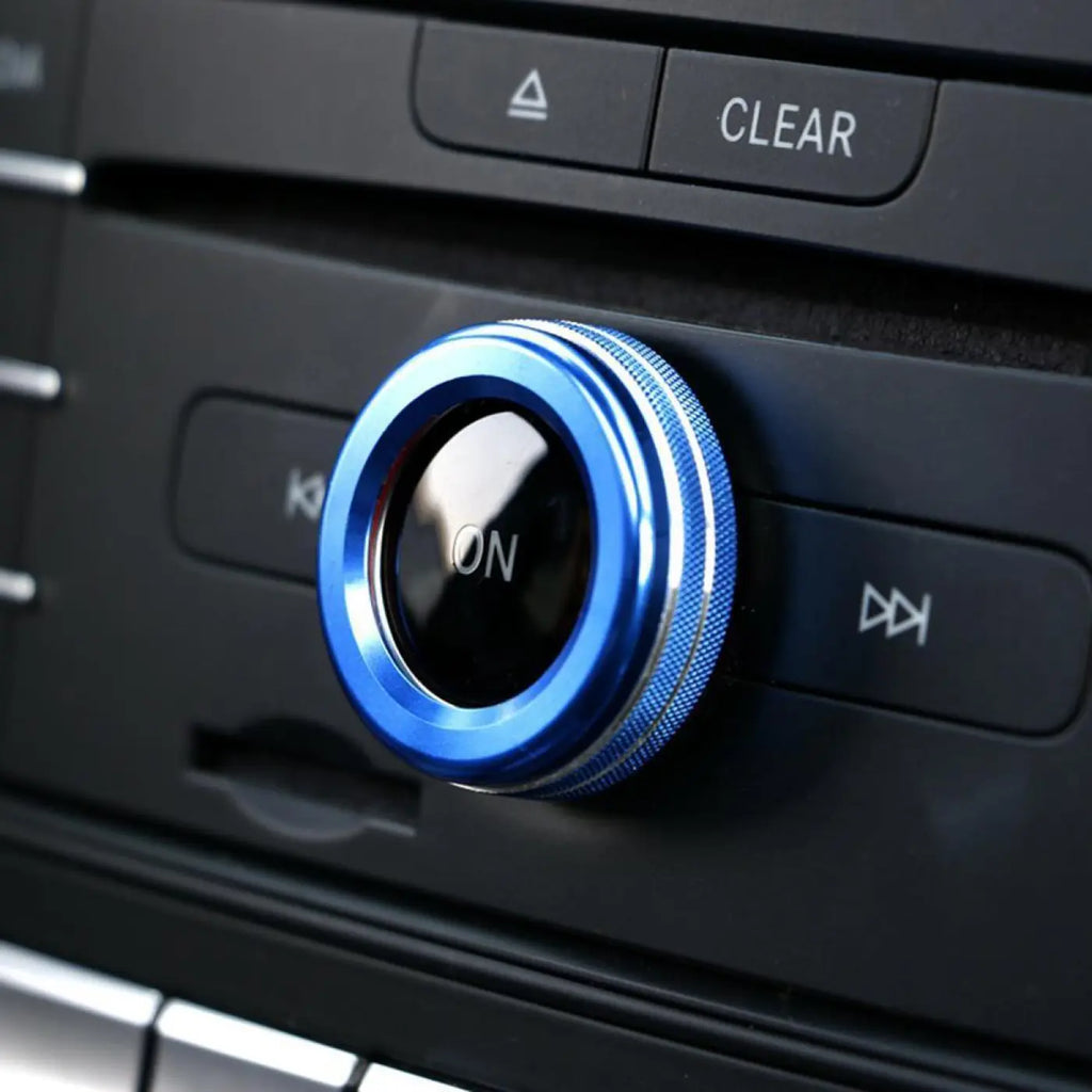 Volume Knob Decoration Blue Ring Cover Mercedes Benz A B Class Glk Gla Cla