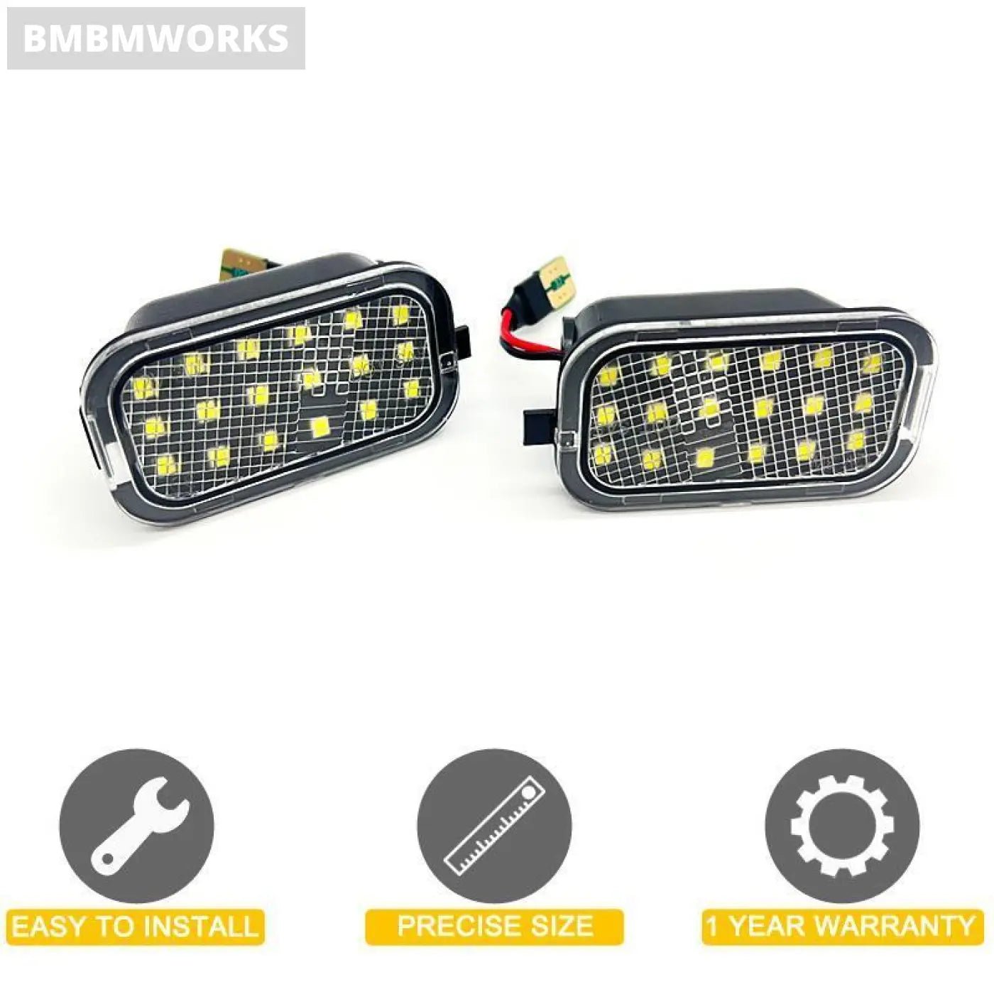 White Led Under Side Mirror Puddle Light Cadillac Escalade Chevrolet Tahoe