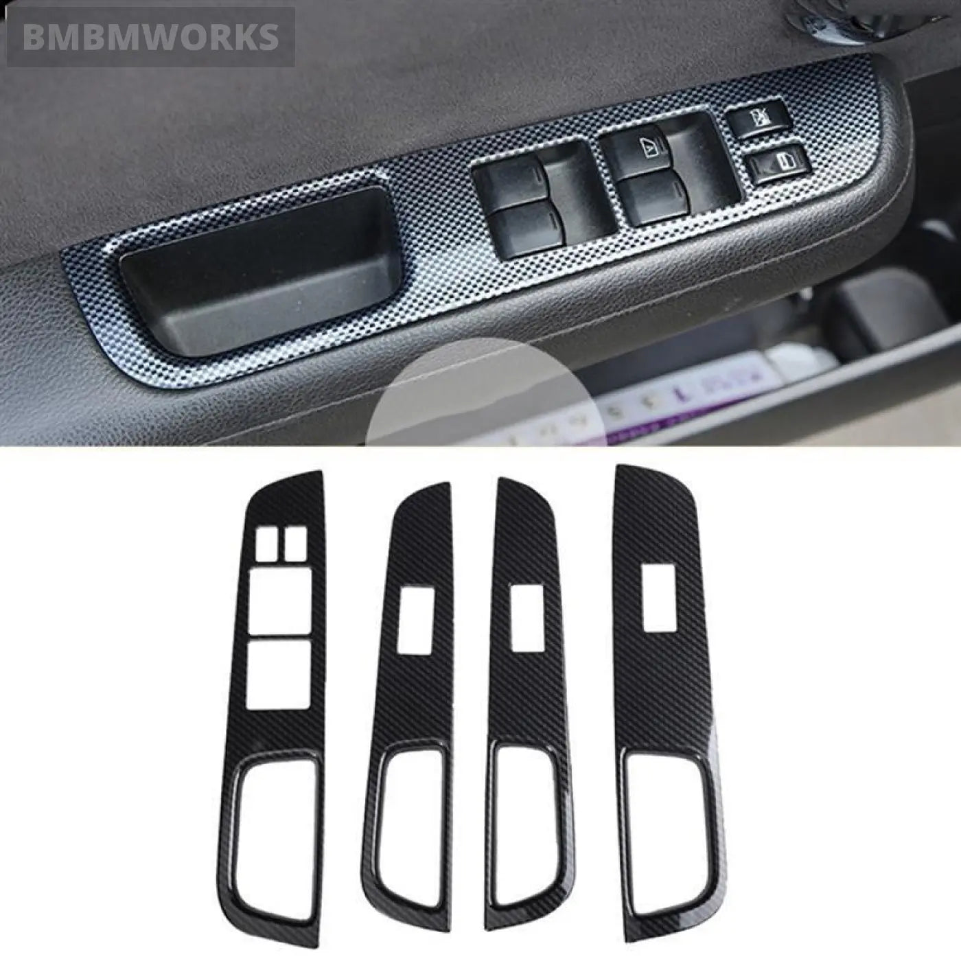 Window Glass Lift Button Switch Cover Trim For Nissan Tiida Rhd 2005-2010