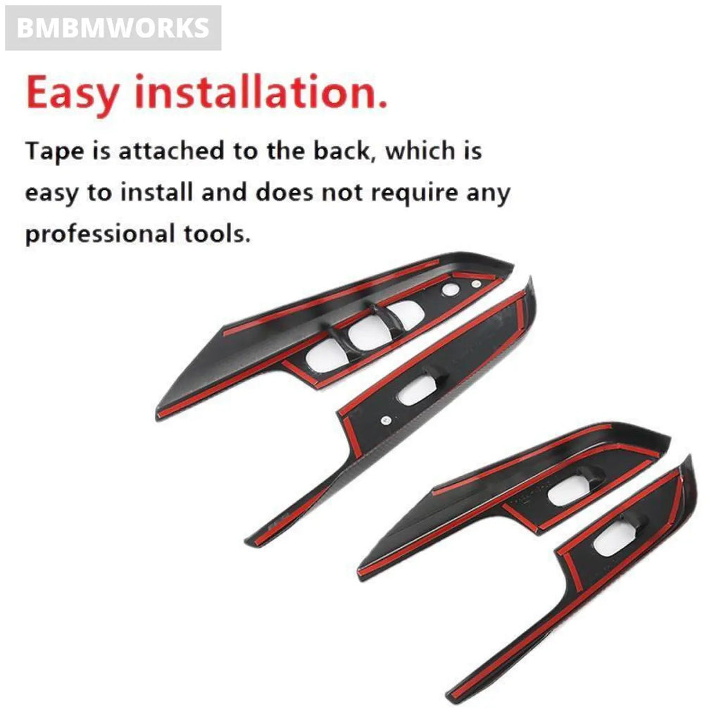 Window Glass Lift Switch Button Panel Cover Trim For Navara Np300 2016-2021