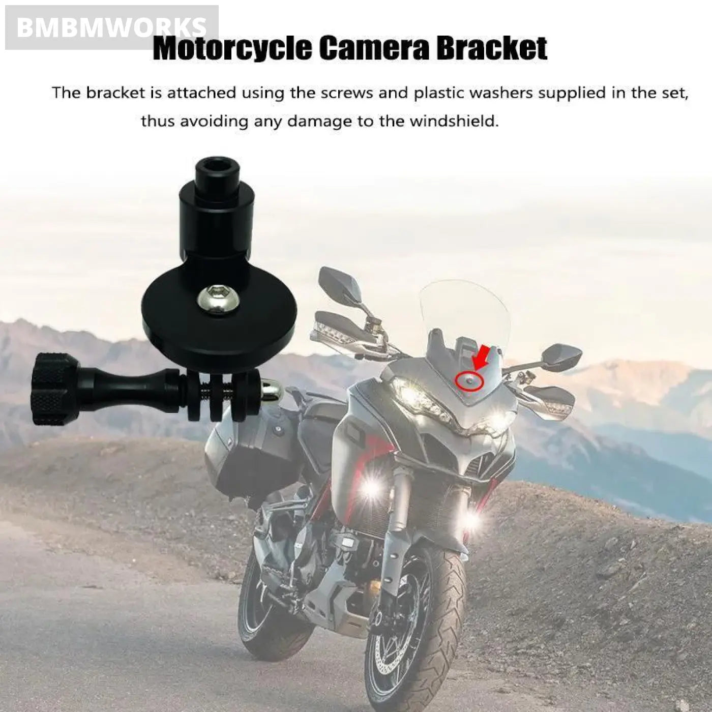 Windscreen Recorder Holder Camera Bracket Ducati Multistrada950S Multistrada 950