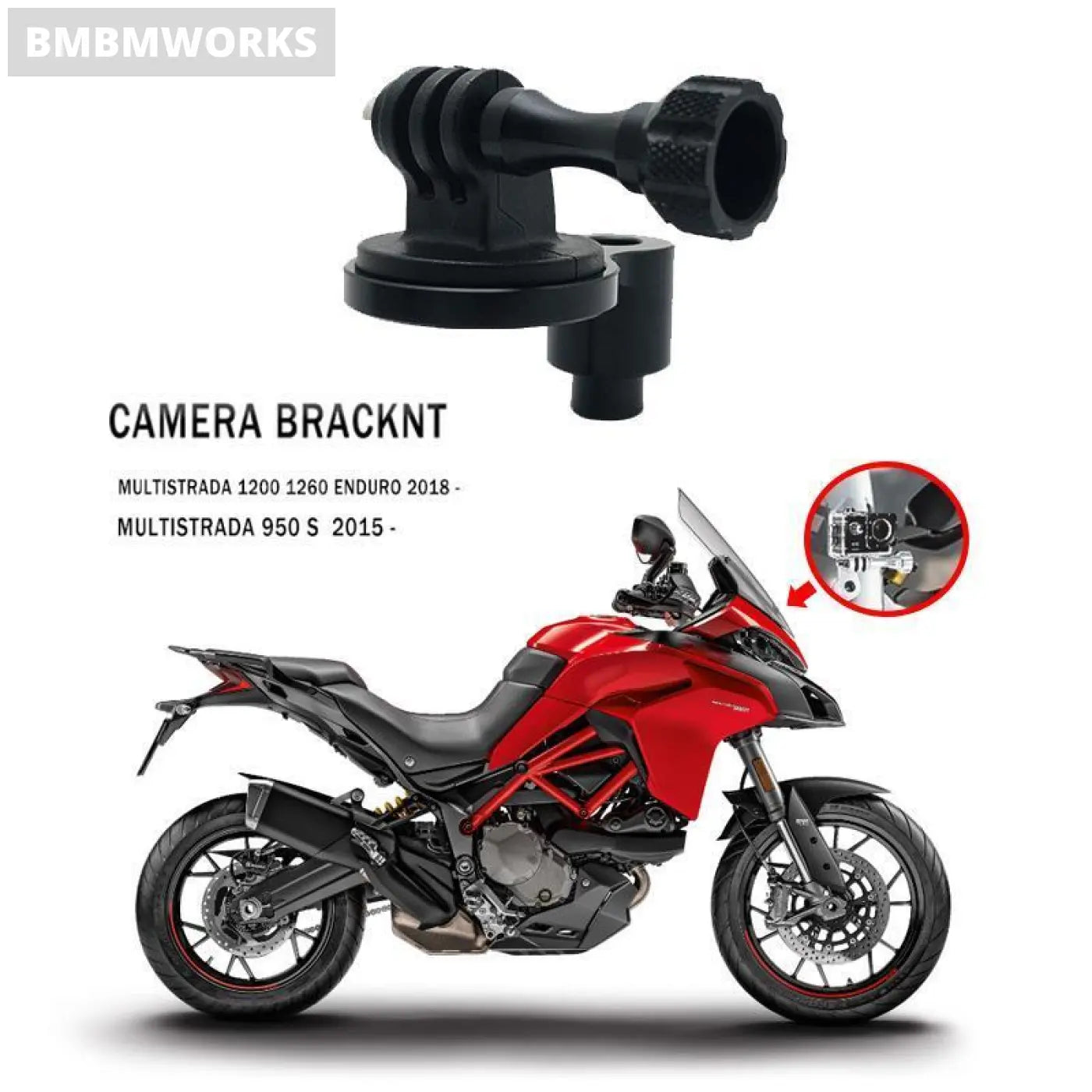 Windscreen Recorder Holder Camera Bracket Ducati Multistrada950S Multistrada 950