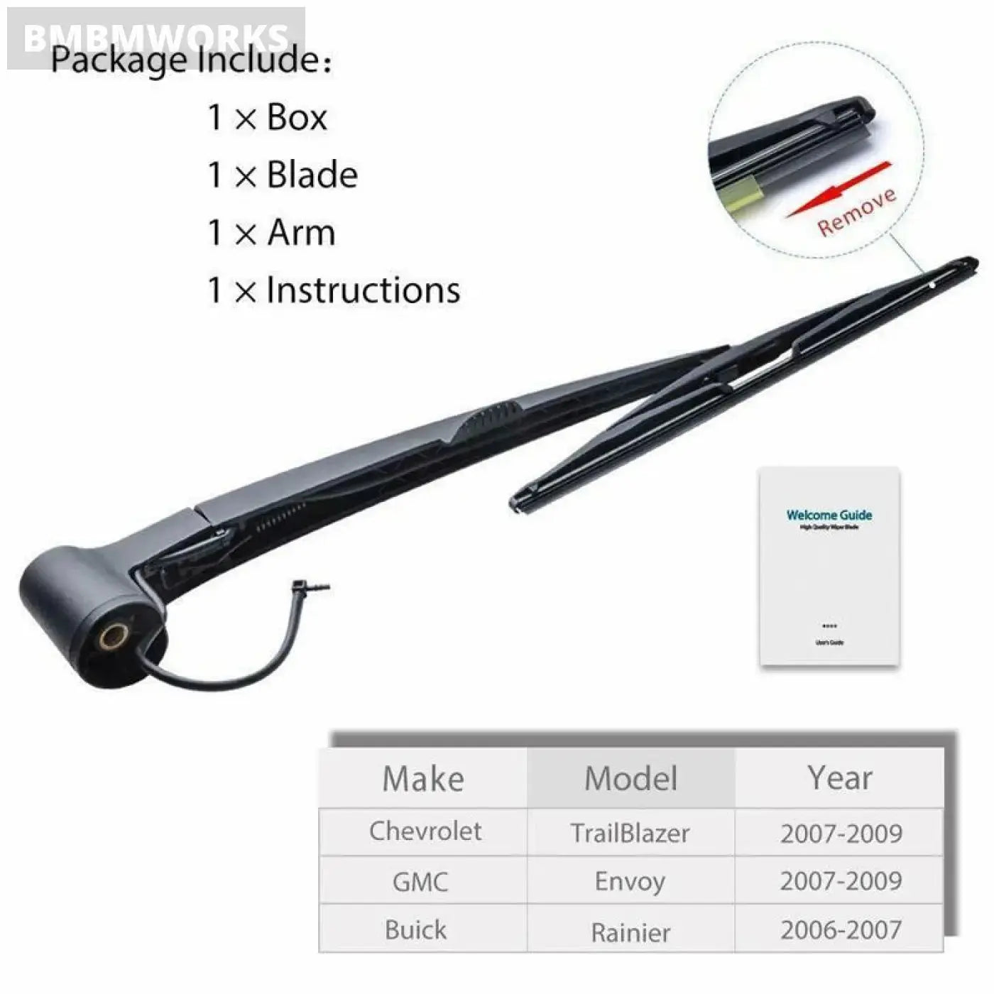 Windshield Wiper Arm Blade Set Chevrolet Trailblazer Envoy Buick Rainier