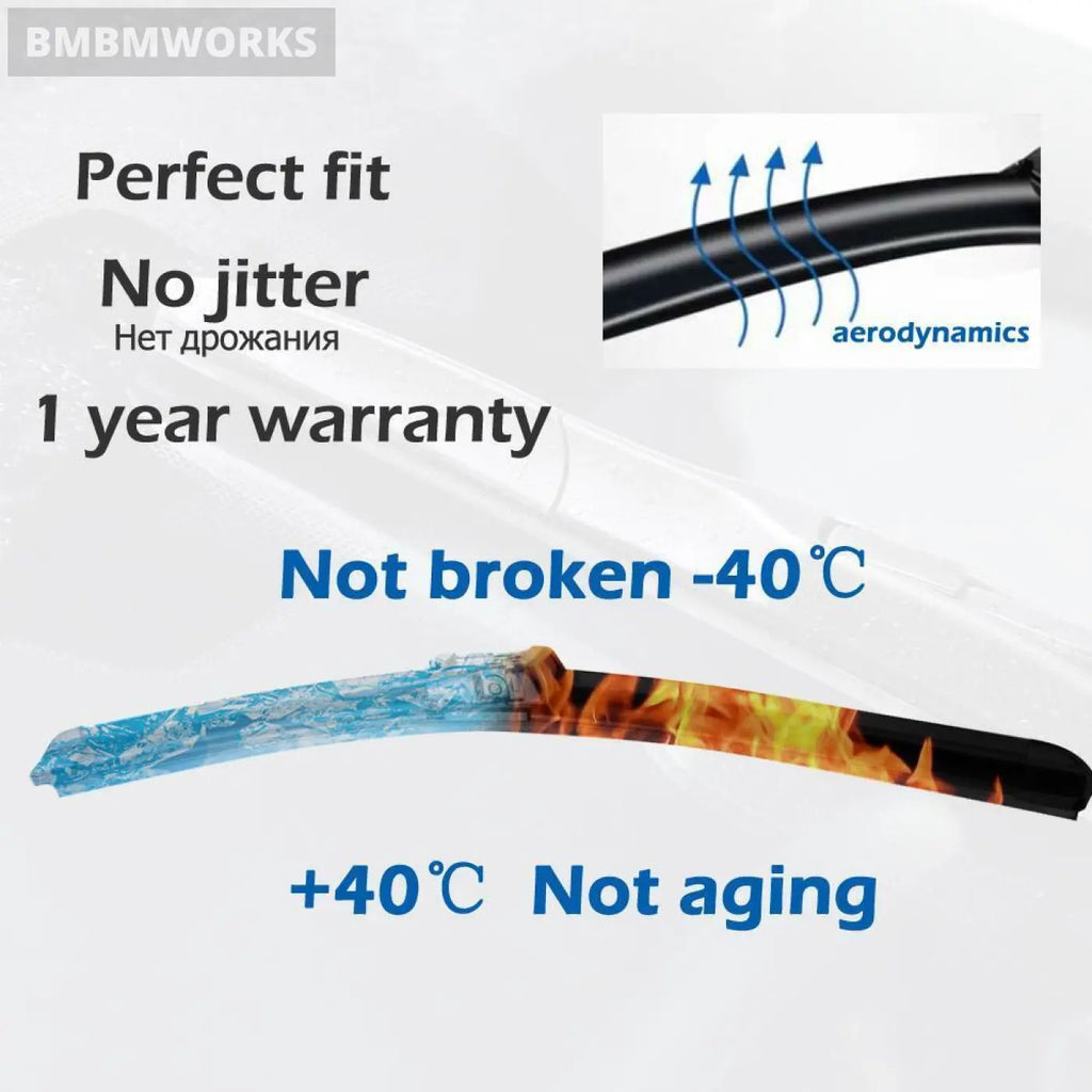 Wiper Blades Pinch Tab Arms Cadillac Escalade 2007 2008 2009 2010 2011 2012 2013