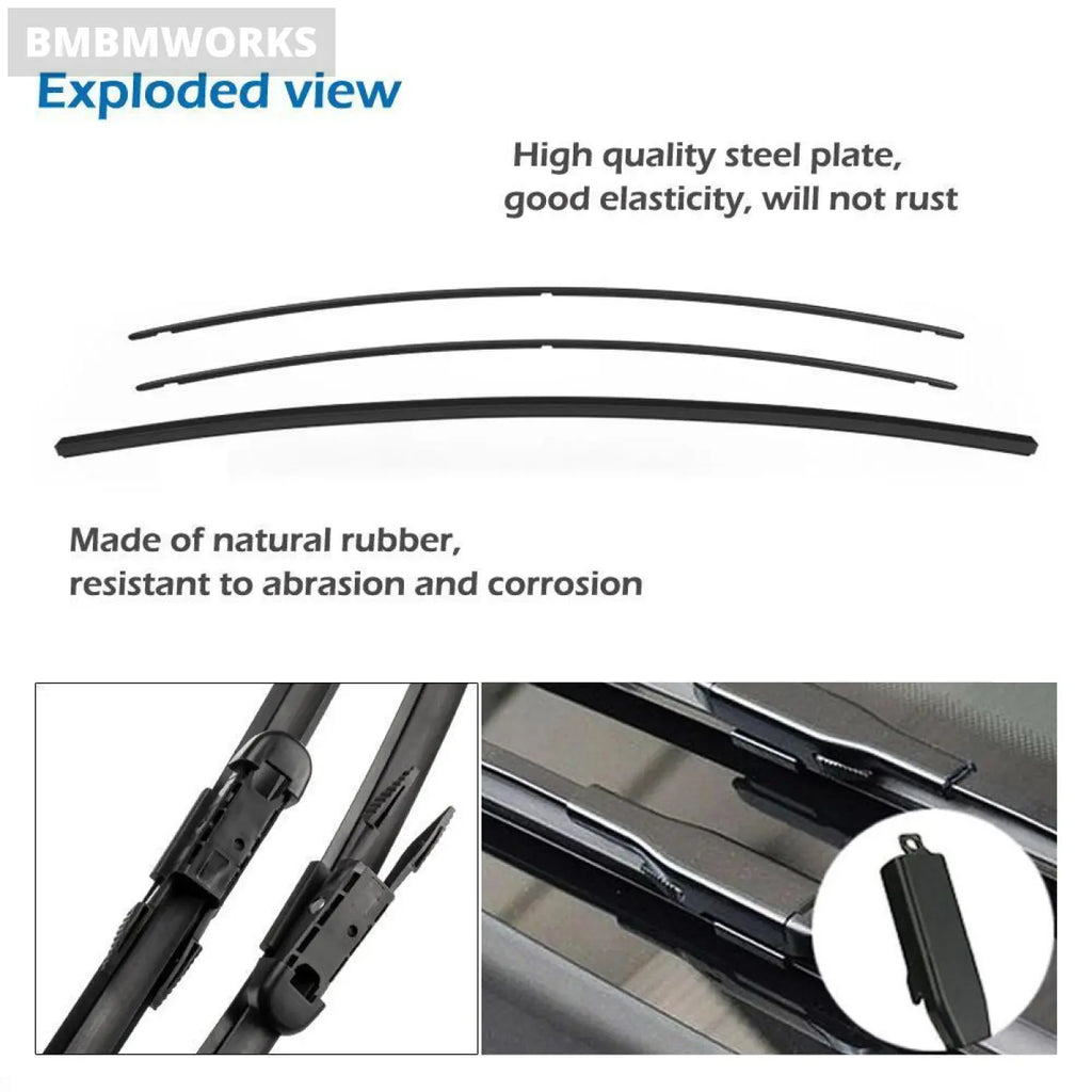 Wiper Blades Pinch Tab Arms Cadillac Escalade 2007 2008 2009 2010 2011 2012 2013